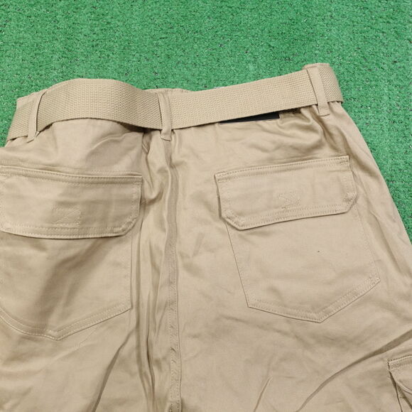 NWT BLU ROCK NEW YORK BEIGE TAN CARGO SHORTS W/ BELT MENS SIZE 38 NEW! - Picture 6 of 8